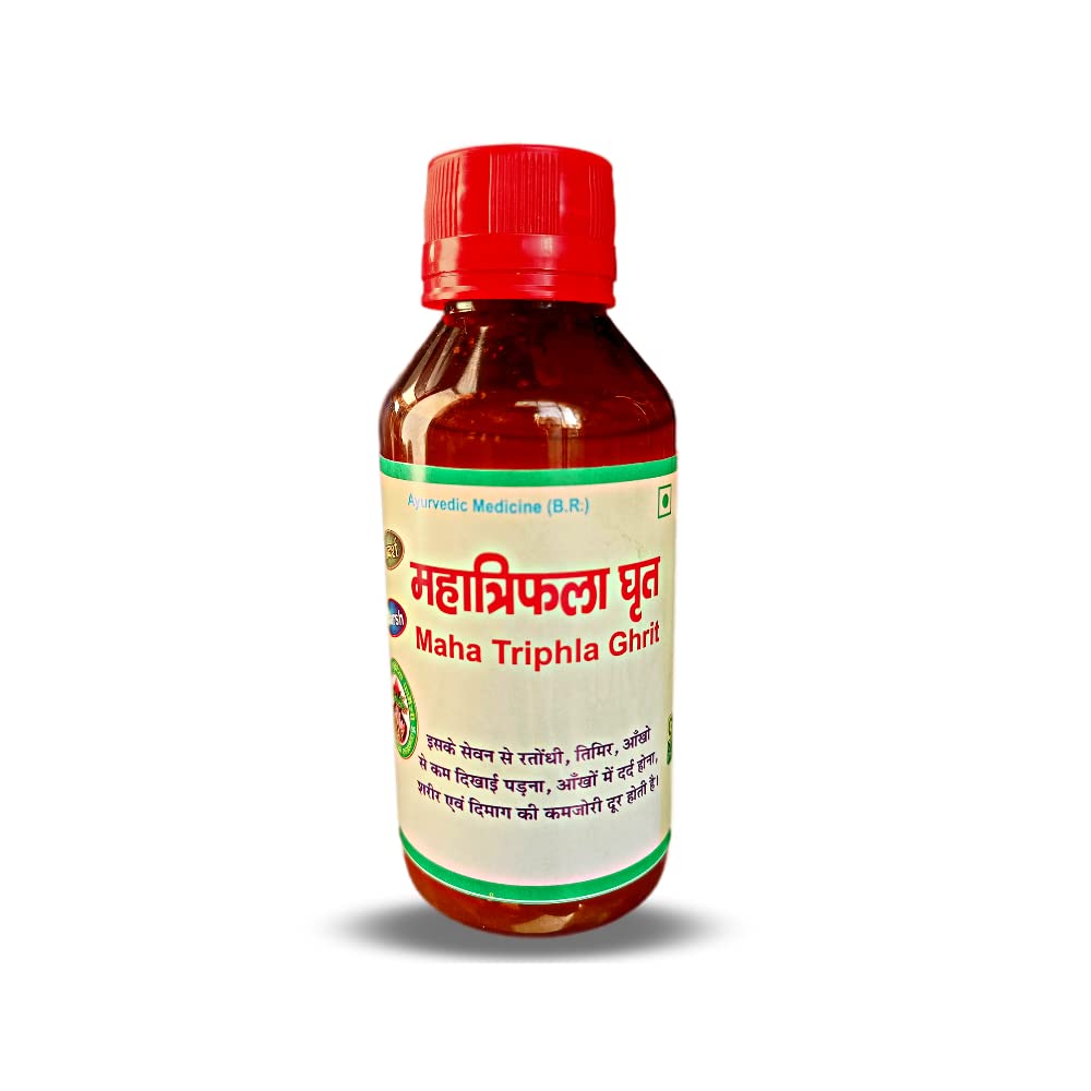 Adarsh Ayurvedic Mahatriphala Ghrita | Ayurvedic Medicated Ghee for Eye Wellness, Digestion Support & Daily Rejuvenation | Traditional Herbal Formulation | 100 gm