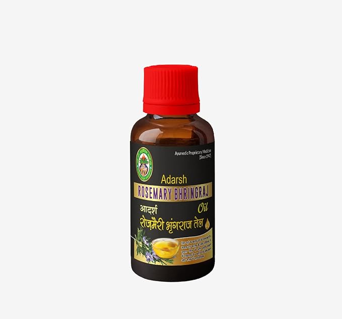 Adarsh Ayurvedic Hair Oil with Bhringraj, Amla & Rosemary | Nourishing Head Massage Oil for Shine, Scalp Care & Healthy-Looking Hair